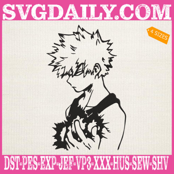 Bakugo Hero Academy Manga Embroidery Design Bakugou Katsuki Embroidery Design Katsuki