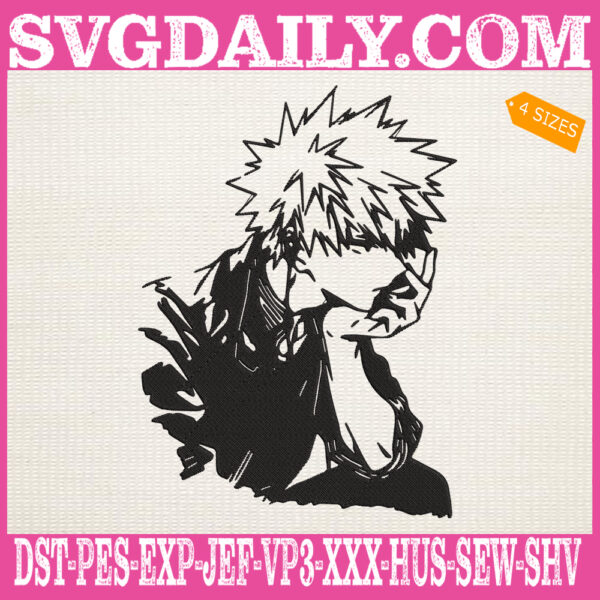 Bakugo Katsuki Embroidery Design, My Hero Academia Embroidery Design ...