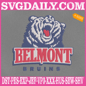 Belmont Bruins Embroidery Machine, Basketball Team Embroidery Files, NCAAM Embroidery Design, Embroidery Design Instant Download