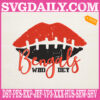 Bengals Who Dey Embroidery Files, Football Lips Embroidery Machine, Bengals Lips Embroidery Design Instant Download