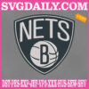 Brooklyn Nets Embroidery Machine, Basketball Team Embroidery Files, NBA Embroidery Design, Embroidery Design Instant Download
