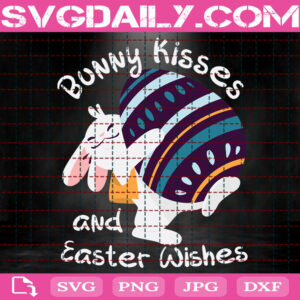 Bunny Kises And Easter Wishes Svg, Easter Svg, Easter Bunny Svg, Easter Day Svg, Easter Gift Svg, Happy Easter Svg, Svg Png Dxf Eps Instant Download