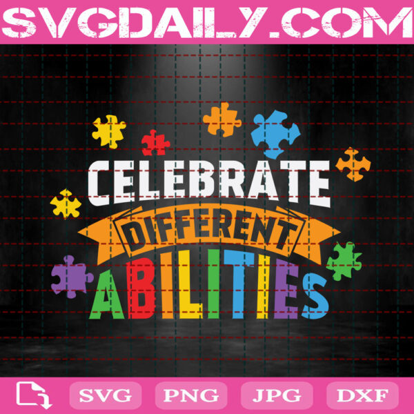 Celebrate Differences Abilities Svg, Autism Svg, Autism Awareness Svg, Color Puzzle Svg, Autism Month Svg, Instant Download
