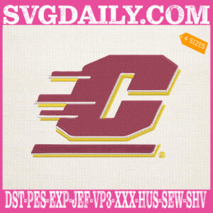 Central Michigan Chippewas Embroidery Machine, Football Team Embroidery Files, NCAAF Embroidery Design, Embroidery Design Instant Download