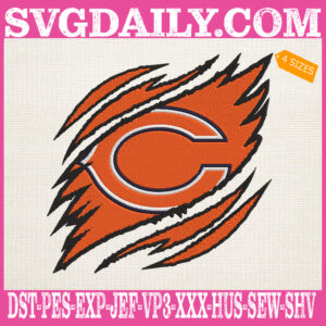 Chicago Bears Embroidery Design, Bears Embroidery Design, Football Embroidery Design, NFL Embroidery Design, Embroidery Design