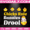 Chicks Rule Bunnies Drool Svg, Easter Chicks Svg, Easter Svg, Funny Easter Svg, Easter Gift Svg, Happy Easter Svg, Svg Png Dxf Eps Instant Download
