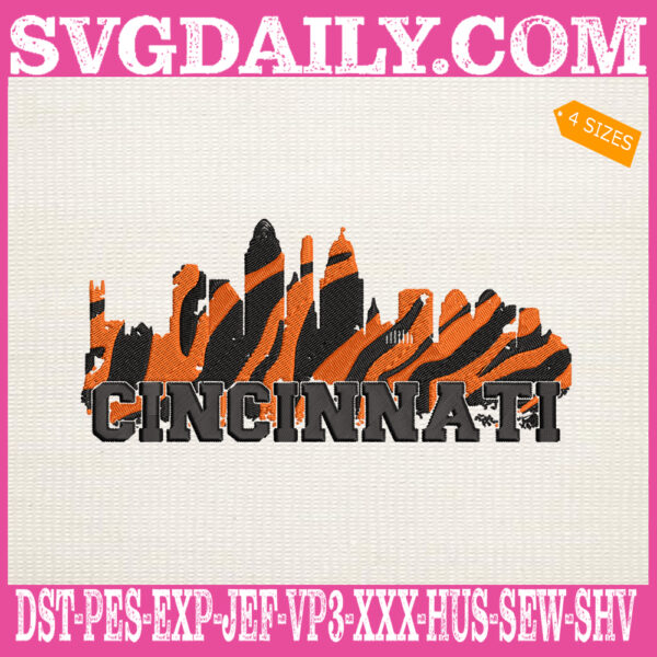 Cincinnati Bengals Embroidery Files, NFL Embroidery Machine, Bengals Football Embroidery Design Instant Download