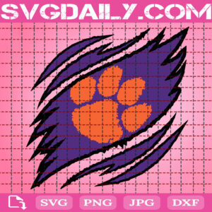 Clemson Tigers Claws Svg, Football Svg, Football Team Svg, NCAAF Svg, NCAAF Logo Svg, Sport Svg, Instant Download