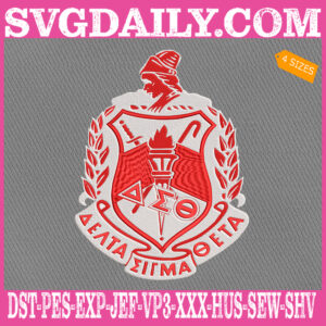 DST Emblem Embroidery Files, Delta Sigma Theta Embroidery Machine, Since 1913 Embroidery Design Instant Download