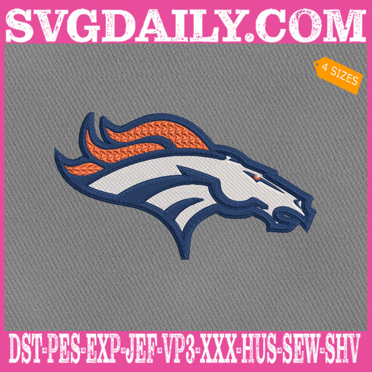 Denver Broncos Embroidery Files, Sport Team Embroidery Machine, NFL ...