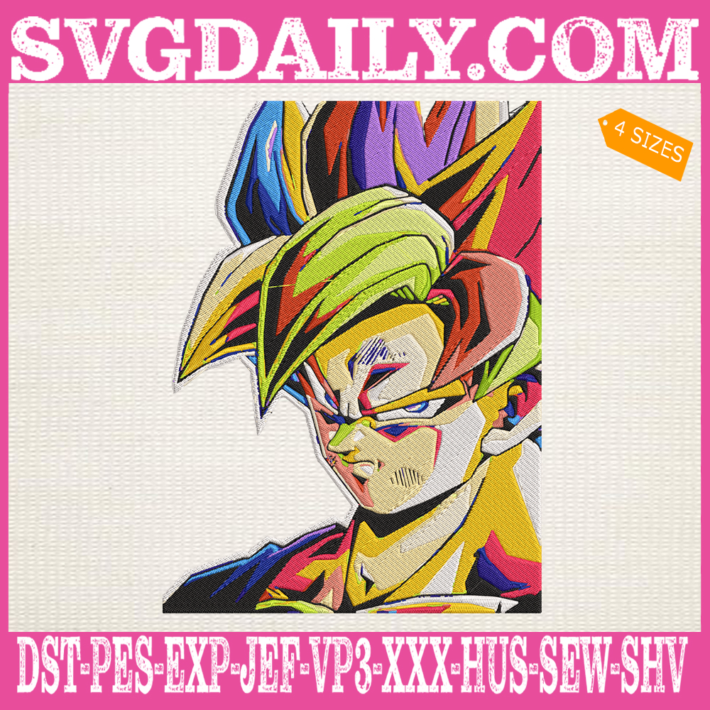 Dragon Ball Super Embroidery Design Son Goku Embroidery Design Anime Embroidery Design Embroidery Design