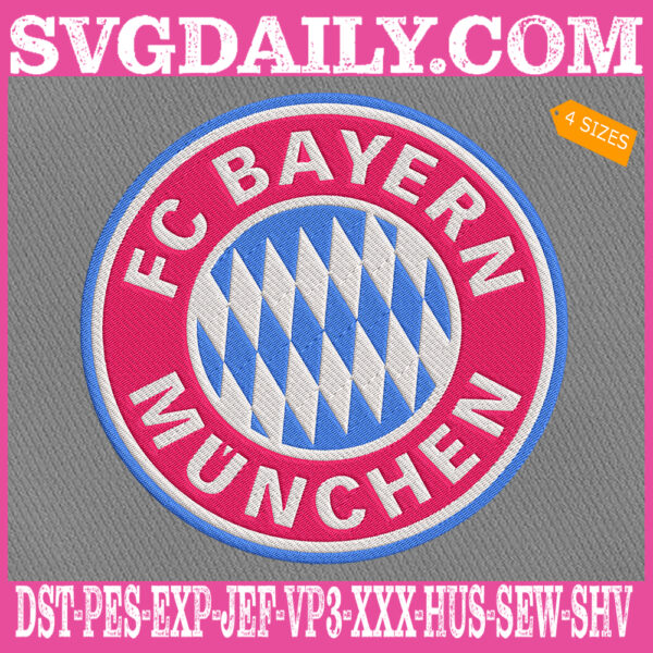 FC Bayern München Embroidery Design, Bayern Embroidery Design, Bundesliga Embroidery Design, UEFA Champions League Embroidery Design, Embroidery Design