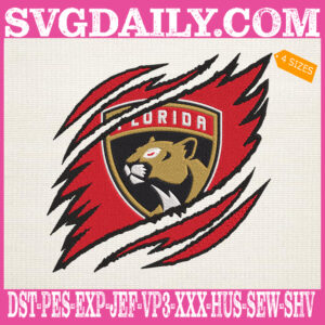 Florida Panthers Embroidery Design, Panthers Embroidery Design, Hockey Embroidery Design, NHL Embroidery Design, Embroidery Design