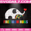 Free Mom Hugs Elephants Autism Svg, Autism Svg, Elephants Autism Svg, Colorful Puzzle Svg, Autism Puzzle Svg, Autism Month Svg, Instant Download