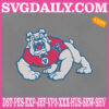 Fresno State Bulldogs Embroidery Machine, Football Team Embroidery Files, NCAAF Embroidery Design, Embroidery Design Instant Download
