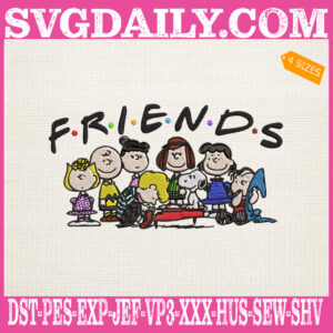 Friends Peanuts Characters Embroidery Files, Snoopy Peanuts Embroidery Machine, Charlie Brown Embroidery Design Instant Download