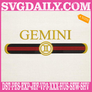 Gemini Embroidery Files, Horoscope Embroidery Design, Astrology Embroidery Machine, Zodiac Sign Machine Embroidery Pattern