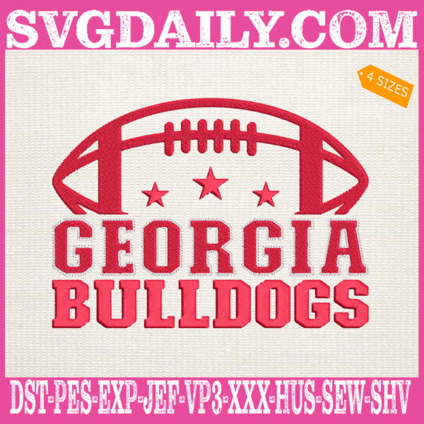 Georgia Bulldogs Embroidery Files, Bulldogs Team Embroidery Machine, NCAA Team Embroidery Design Instant Download