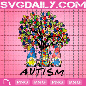 Gnomes Autism Png, Tree Puzzle Pieces Png, Autism Awareness Png, Autism Awareness Gnomes Png, Autism Month Png, Digital File