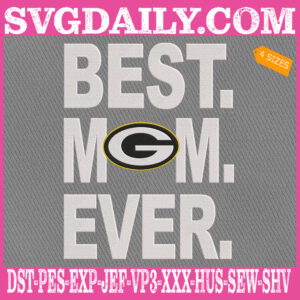 Green Bay Packers Embroidery Files, Best Mom Ever Embroidery Design, NFL Sport Machine Embroidery Pattern, Embroidery Design Instant Download