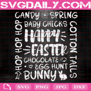 Happy Easter Bunny Svg, Easter Bunny Svg, Bunny Svg, Easter Svg, Cute Bunny Svg, Happy Easter Svg, Instant Download