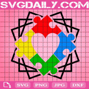 Heart Puzzle Autism Svg, Autism Svg, Autism Awareness Svg, Autism Puzzle Svg, Autism Month Svg, Instant Download