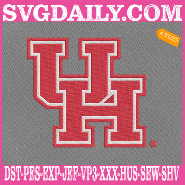 Houston Cougars Embroidery Machine, Football Team Embroidery Files, NCAAF Embroidery Design, Embroidery Design Instant Download