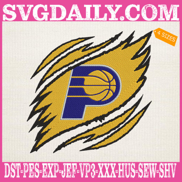 Indiana Pacers Embroidery Design, Pacers Embroidery Design, Basketball Embroidery Design, NBA Embroidery Design, Sport Embroidery Design