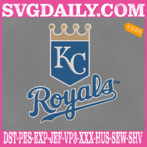 Kansas City Royals Logo Embroidery Machine, Baseball Logo Embroidery Files, MLB Sport Embroidery Design, Embroidery Design Instant Download