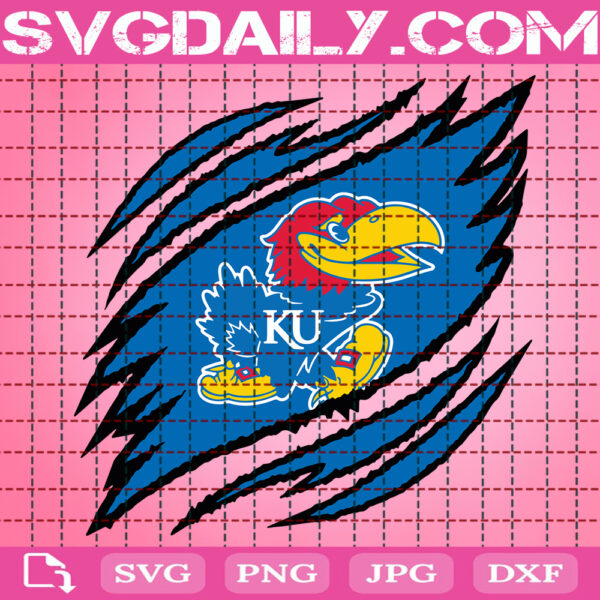 Kansas Jayhawks Claws Svg, Football Svg, Football Team Svg, NCAAF Svg, NCAAF Logo Svg, Sport Svg, Instant Download