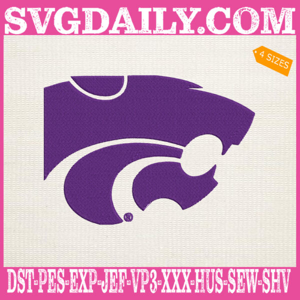 Kansas State Wildcats Embroidery Machine, Football Team Embroidery Files, NCAAF Embroidery Design, Embroidery Design Instant Download