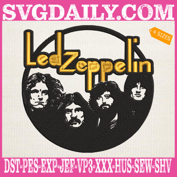 Led Zeppelin Embroidery Design, Led Zeppelin Rock Band Embroidery Design, Led Zeppelin Logo Embroidery Design, Rock Band Embroidery Design (2)