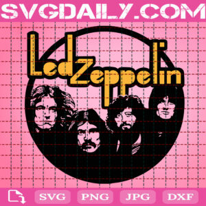 Led Zeppelin Svg, Led Zeppelin Rock Band Svg, Led Zeppelin Logo Svg, Rock Band Svg, Music Band Svg, Download Files