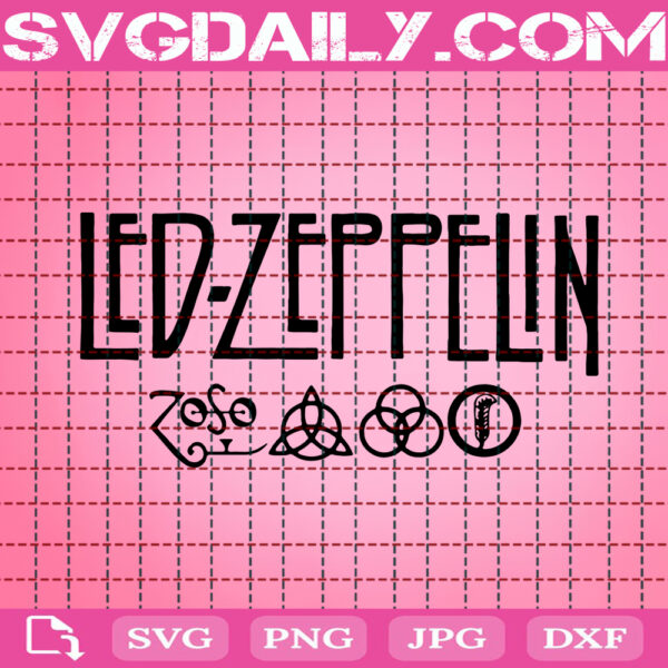 Led Zeppelin Svg, Led Zeppelin Rock Band Svg, Led Zeppelin Logo Svg, Rock Band Svg, Music Band Svg, Instant Download