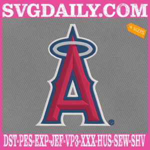 Los Angeles Angels Logo Embroidery Machine, Baseball Logo Embroidery Files, MLB Sport Embroidery Design, Embroidery Design Instant Download