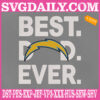 Los Angeles Chargers Embroidery Files, Best Dad Ever Embroidery Design, NFL Sport Machine Embroidery Pattern, Embroidery Design Instant Download