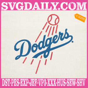 Los Angeles Dodgers Logo Embroidery Machine, Baseball Logo Embroidery Files, MLB Sport Embroidery Design, Embroidery Design Instant Download