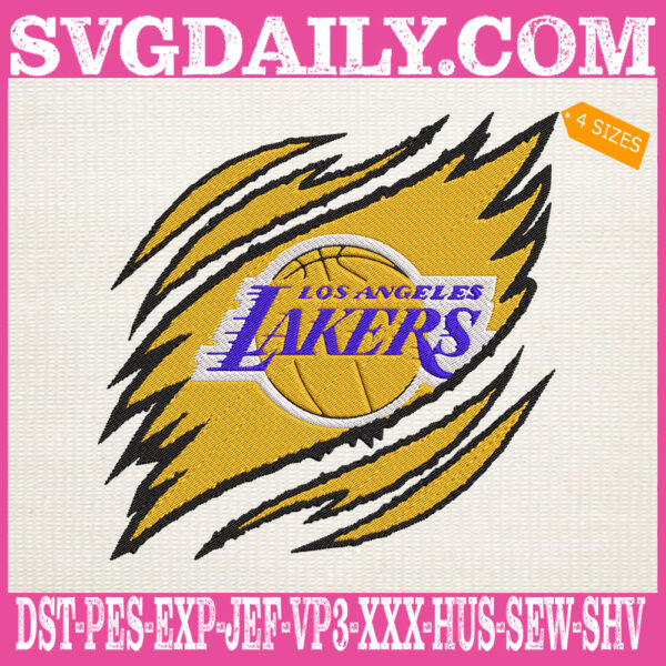 Los Angeles Lakers Embroidery Design, Lakers Embroidery Design, Basketball Embroidery Design, NBA Embroidery Design, Sport Embroidery Design