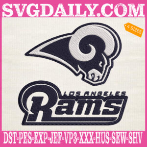 Los Angeles Rams Embroidery Files, LA Rams Football Embroidery Machine, Super Bowl Embroidery Design Instant Download