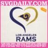 Los Angeles Rams Heart Embroidery Files, Los Angeles Rams Love Embroidery Machine, LA Rams Sport Embroidery Design Instant Download