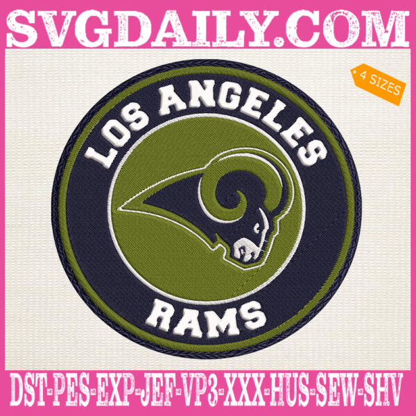 Los Angeles Rams Logo Embroidery Files, LA Rams Embroidery Machine, Rams Football Embroidery Design Instant Download