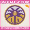 Los Angeles Sparks Embroidery Files, Women's Basketball Team Embroidery Machine, WNBA Embroidery Design Instant Download
