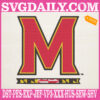 Maryland Terrapins Embroidery Machine, Football Team Embroidery Files, NCAAF Embroidery Design, Embroidery Design Instant Download