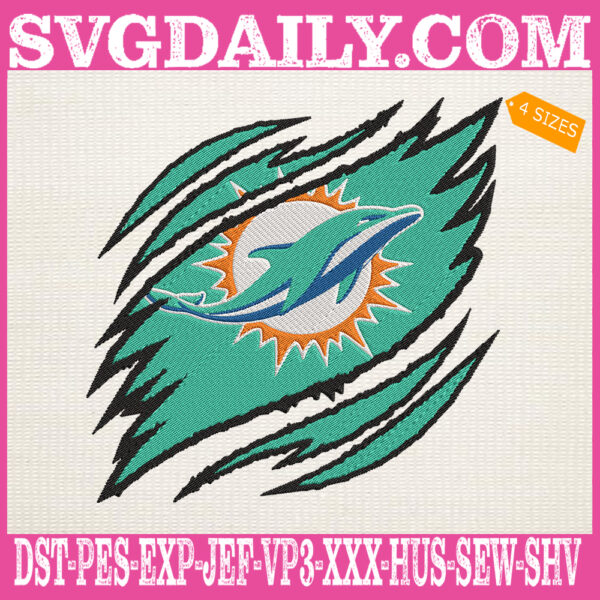 Miami Dolphins Embroidery Design, Dolphins Embroidery Design, Football Embroidery Design, NFL Embroidery Design, Embroidery Design