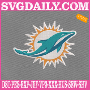 Miami Dolphins Embroidery Files, Sport Team Embroidery Machine, NFL Embroidery Design, Embroidery Design Instant Download