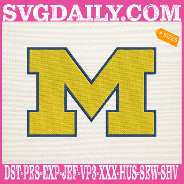 Michigan Wolverines Embroidery Machine, Football Team Embroidery Files, NCAAF Embroidery Design, Embroidery Design Instant Download