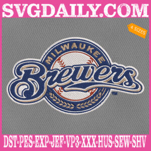 Milwaukee Brewers Logo Embroidery Machine, Baseball Logo Embroidery Files, MLB Sport Embroidery Design, Embroidery Design Instant Download
