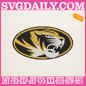 Missouri Tigers Embroidery Machine, Football Team Embroidery Files, NCAAF Embroidery Design, Embroidery Design Instant Download