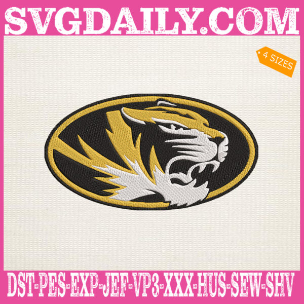 Missouri Tigers Embroidery Machine, Football Team Embroidery Files, NCAAF Embroidery Design, Embroidery Design Instant Download