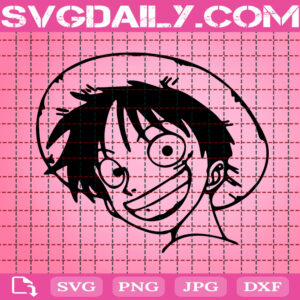 Monkey D.Luffy Face Svg, Luffy Svg, One Piece Svg, Anime Cartoon Svg, Anime Svg, Svg Png Dxf Eps Instant Download